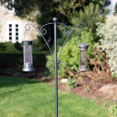 Classic Bird Feeder Post in Matt Black