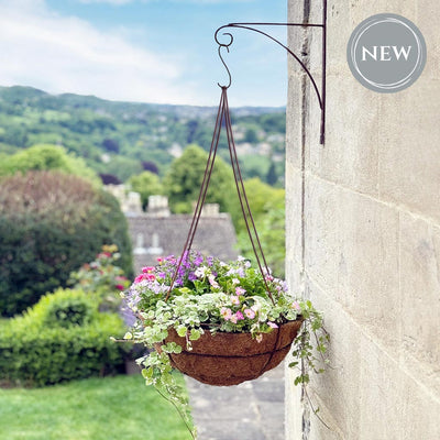 Elegance Hanging Basket in a Rustic Finish