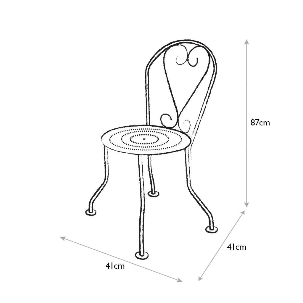 Provence Vintage BIstro Chair Measurements