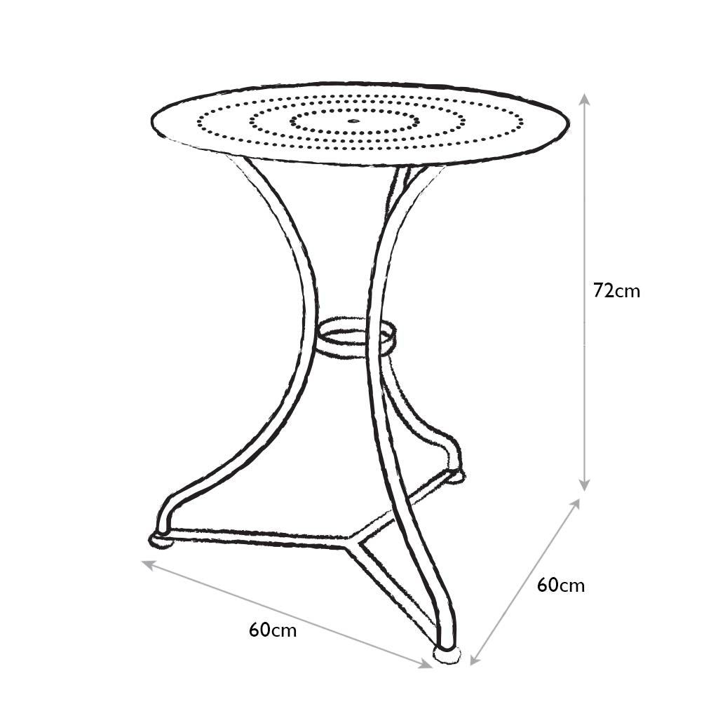 Provence Vintage BIstro Chair Measurements