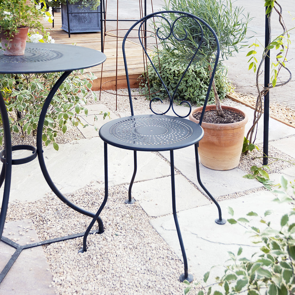 Provence Vintage Bistro Chair in Matt Black 