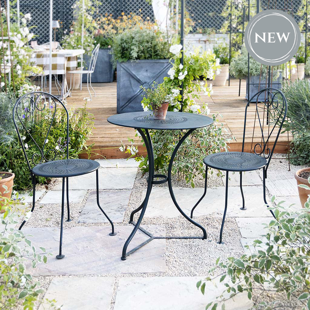 NEW! Provence Vintage Bistro Set in Matt Black