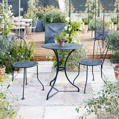 NEW! Provence Vintage Bistro Set in Matt Black