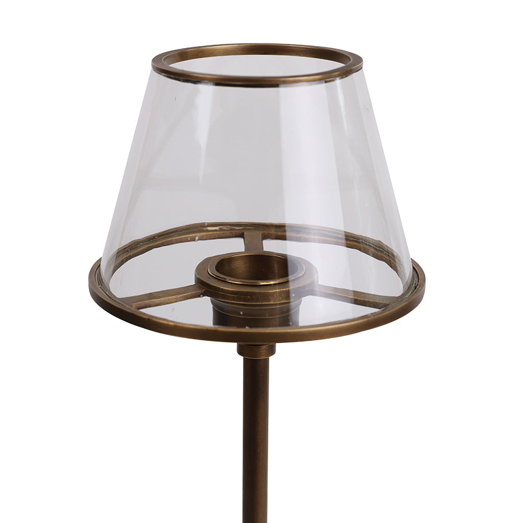 Wellow Outdoor Tealight Lantern in Heritage Brass FInish - Detail