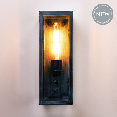 NEW! Wilton Outdoor Small Box Lantern in a Vintage Copper FInish